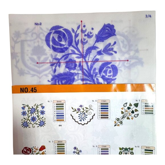 Bernette For Bernina No.45 Embroidery Design Booklet & CD Floral Patterns Rose - Picture 6 of 7